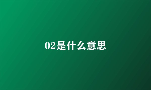 02是什么意思