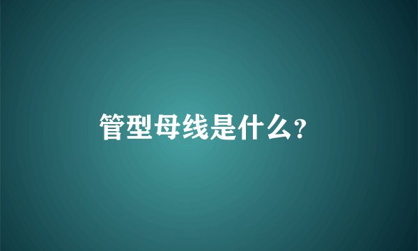 管型母线是什么？
