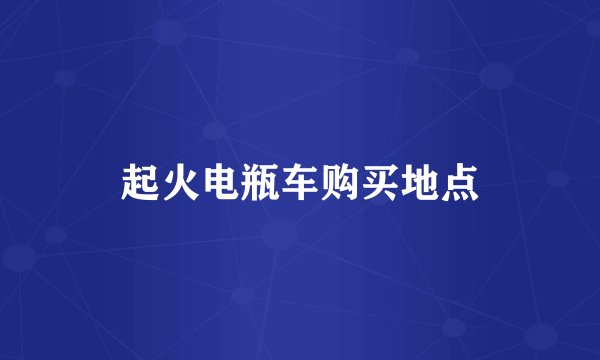 起火电瓶车购买地点