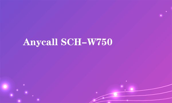 Anycall SCH-W750