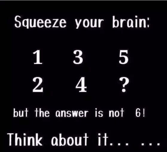 脑筋急转弯13524不填6填什么