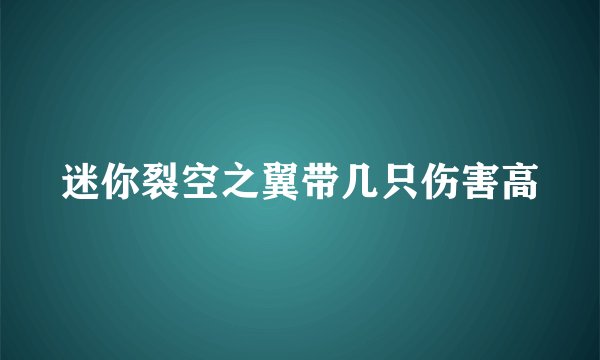 迷你裂空之翼带几只伤害高