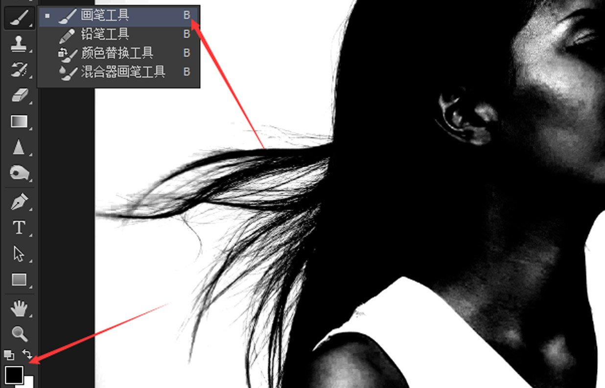 在PS里怎么用通道抠图 最好可以抠的头发丝都很清楚第