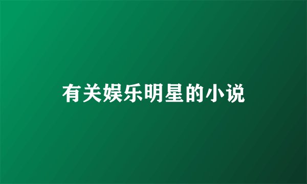 有关娱乐明星的小说