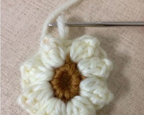 如何用钩针钩坐垫图解