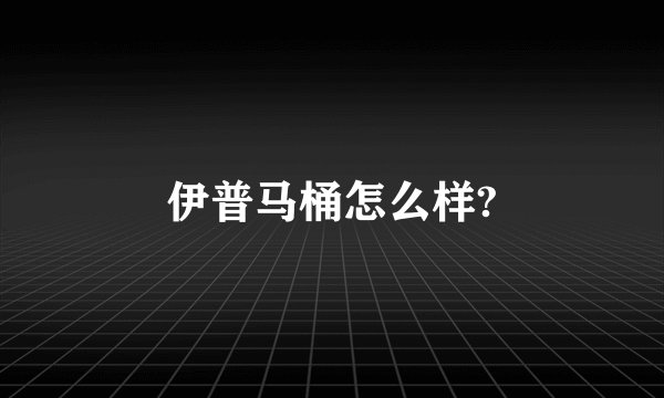 伊普马桶怎么样?