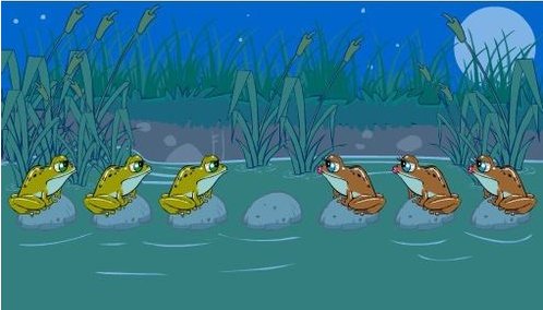 智力游戏小青蛙过河答案