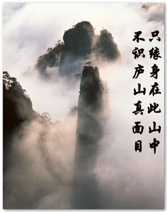 不识庐山真面目只缘身在此山中的道理是什么