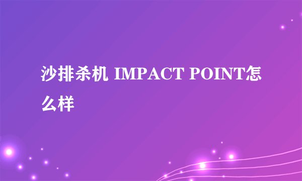 沙排杀机 IMPACT POINT怎么样