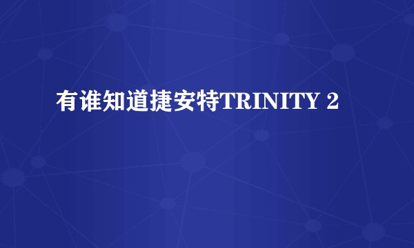 有谁知道捷安特TRINITY 2