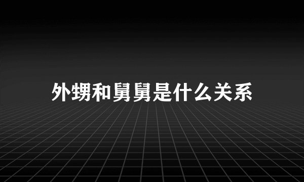 外甥和舅舅是什么关系