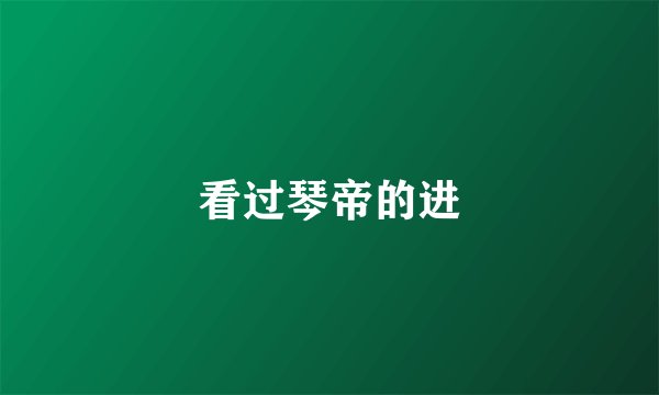看过琴帝的进