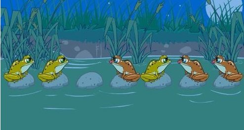 智力游戏小青蛙过河答案