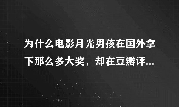 为什么电影月光男孩在国外拿下那么多大奖，却在豆瓣评分不高。按理来