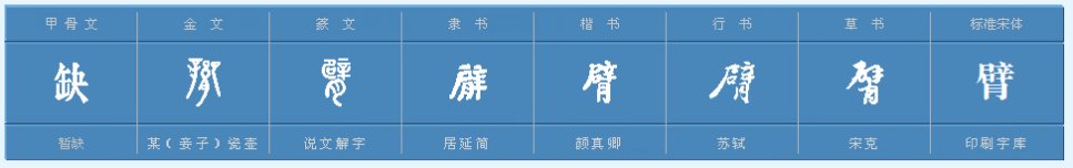 手臂的臂是什么拼音