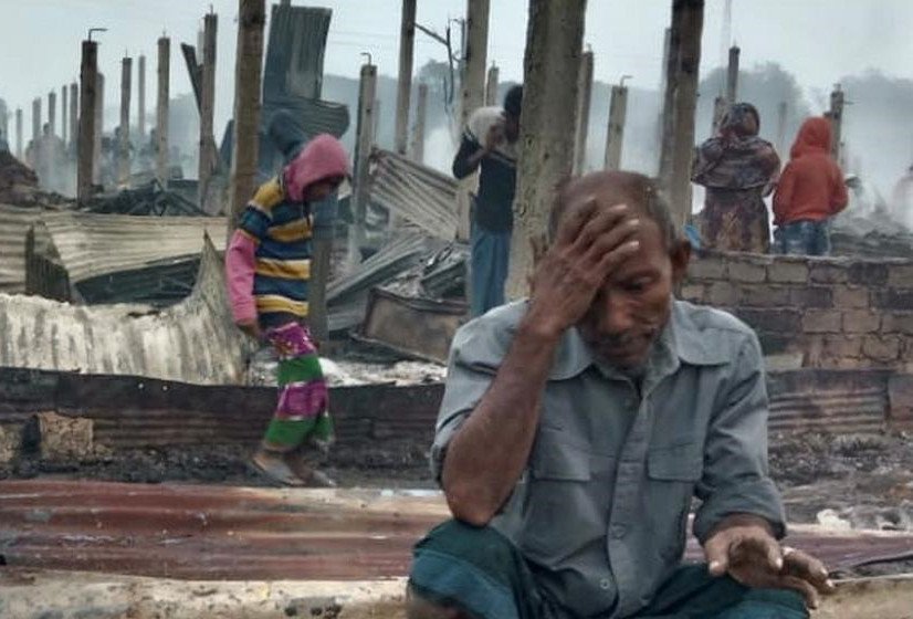 孟加拉国洛兴雅难民营大火酿5死,至少2万人逃离,他们将何去何从?