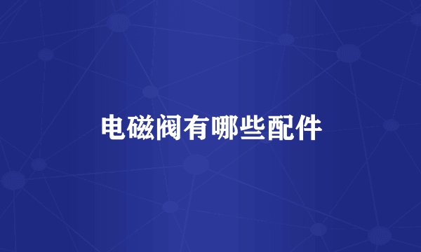 电磁阀有哪些配件