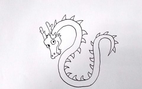 “龙”的简笔画怎么画？