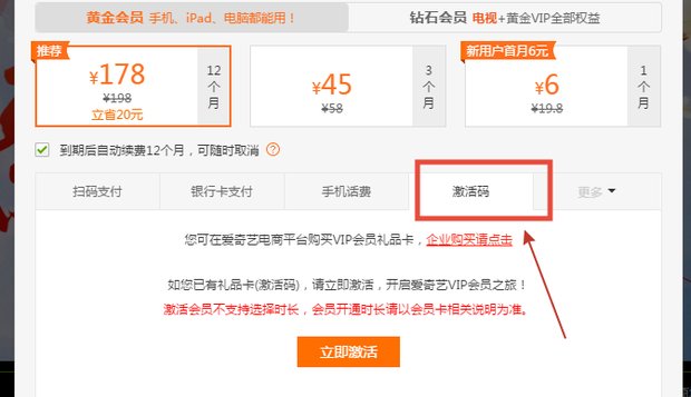 爱奇艺怎么开通vip会员？