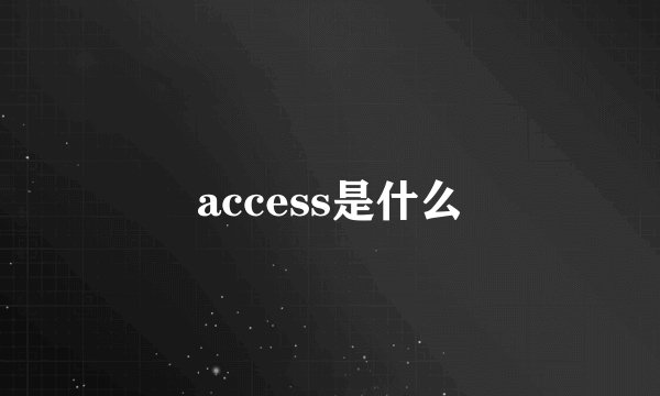 access是什么