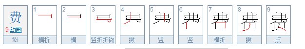 费的笔顺是什么