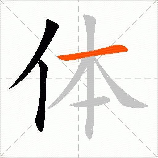体的写法田字格