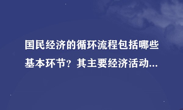 国民经济的循环流程包括哪些基本环节？其主要经济活动内容是什么