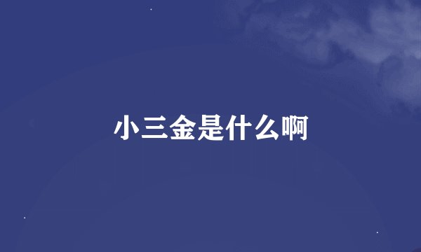 小三金是什么啊