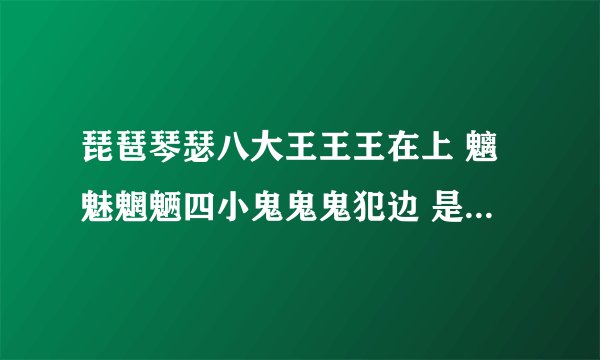 琵琶琴瑟八大王王王在上 魑魅魍魉四小鬼鬼鬼犯边 是谁出的对子?