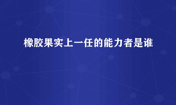 橡胶果实上一任的能力者是谁