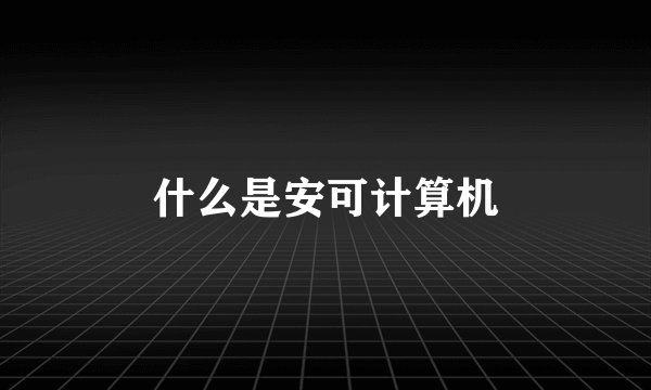 什么是安可计算机