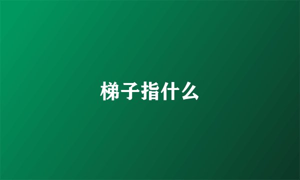 梯子指什么
