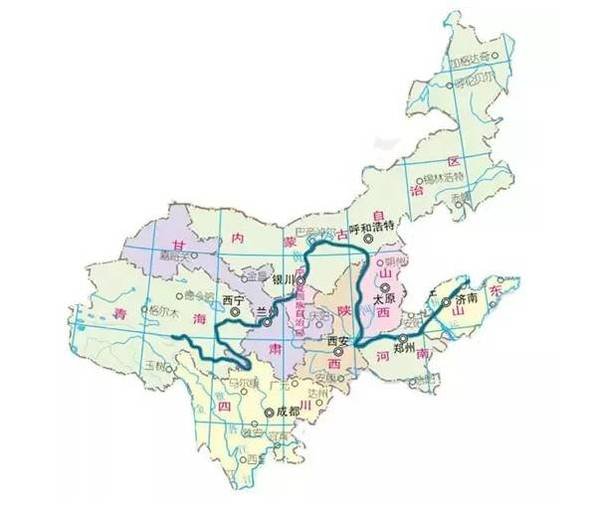 在地图上看,长江和黄河流经了我国哪些省市和自治区?
