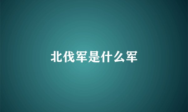 北伐军是什么军