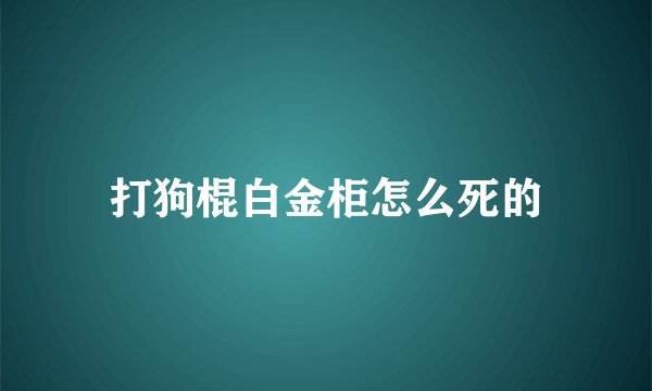 打狗棍白金柜怎么死的