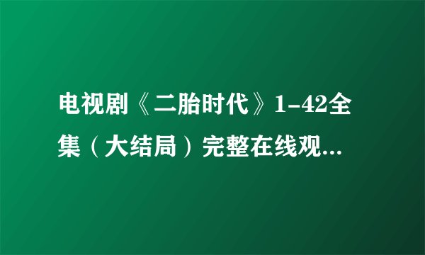 电视剧《二胎时代》1-42全集（大结局）完整在线观看哪里看啊