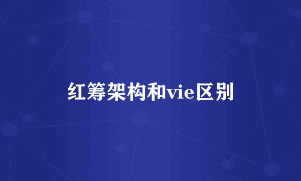 红筹架构和vie区别