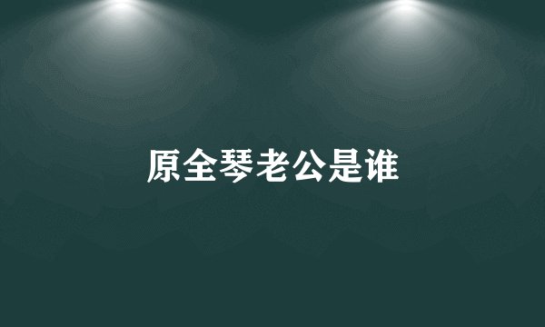 原全琴老公是谁