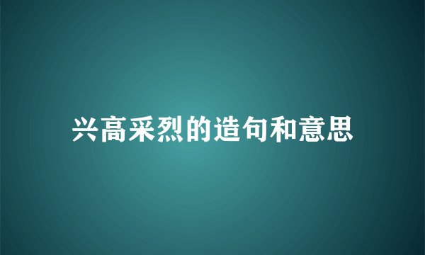兴高采烈的造句和意思