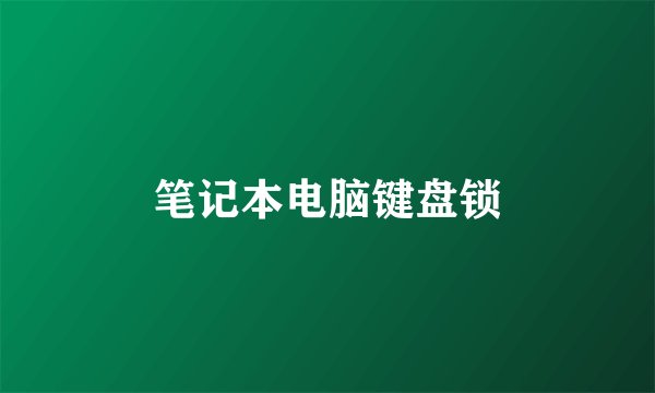 笔记本电脑键盘锁