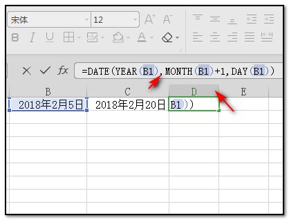 Excel中的日期如何可以按月递增？