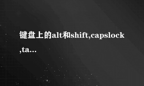 键盘上的alt和shift,capslock,tab是什么意思
