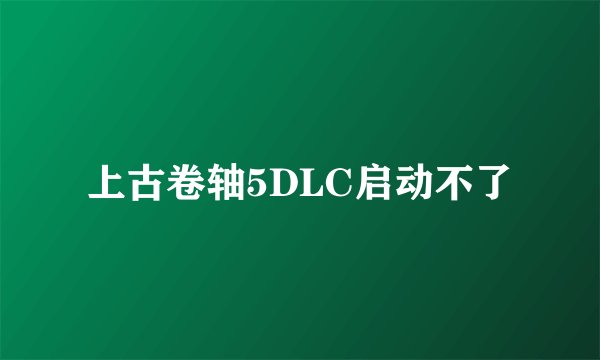 上古卷轴5DLC启动不了