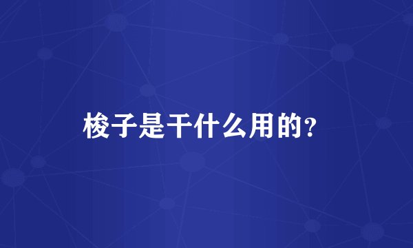 梭子是干什么用的？