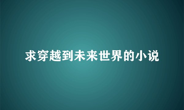 求穿越到未来世界的小说
