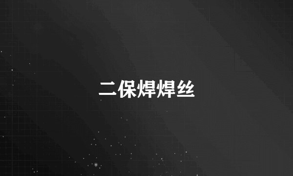 二保焊焊丝