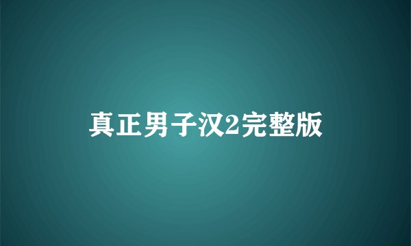 真正男子汉2完整版