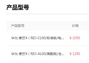 华为麦芒4金色多少钱