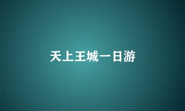 天上王城一日游