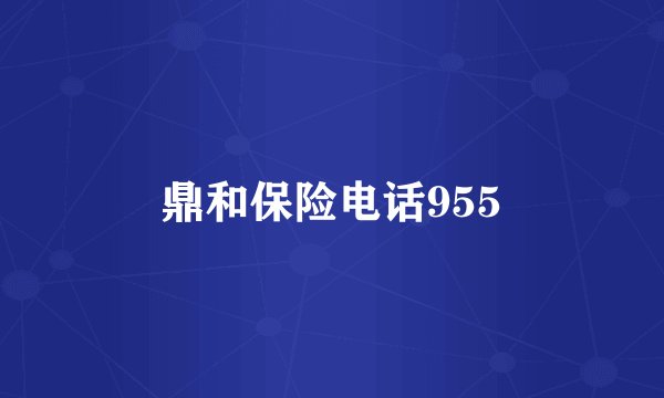 鼎和保险电话955